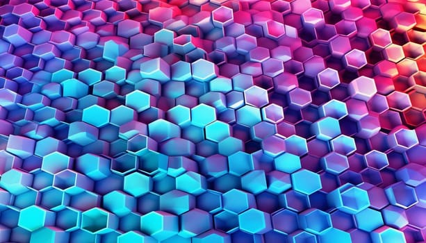 Abstract background design: Abstract background with hexagons. 3d rendering, 3d illustration.