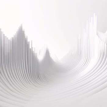 Abstract background design: Abstract white background with curved lines, 3d rendering. Computer digital drawing.