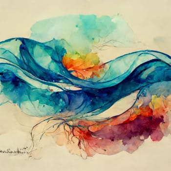 Abstract background design: Abstract watercolor background. Hand-drawing. Vector illustration.