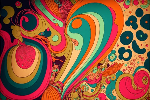 Abstract background design: abstract colorful vector background with swirls and doodle elements