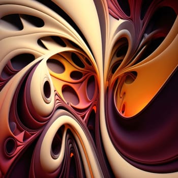 Abstract background design: Abstract fractal computer generated composition with various geometrical shapes.