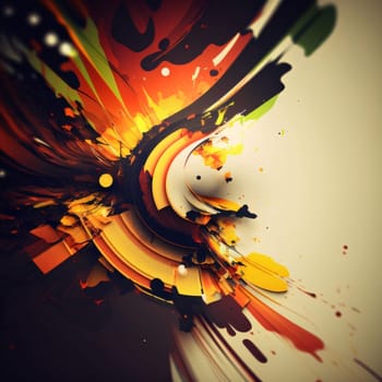 Abstract background design: Abstract colorful background with grunge elements. 3d render illustration.