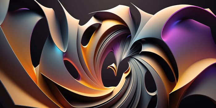 Abstract background design: 3d rendering of abstract fractal background. Creative glowing spiral.
