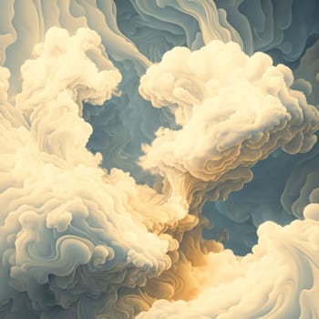 Abstract background design: Abstract cloud background. 3D illustration. Digital fractal art.