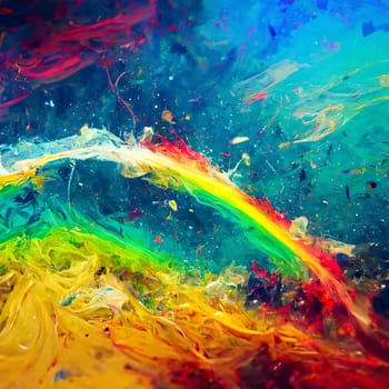 Abstract background design: abstract background with a rainbow and a lot of colored paint.