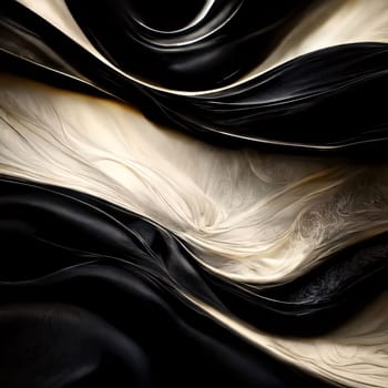 Abstract background design: Black and white abstract wavy background. Computer generated 3D photo rendering.