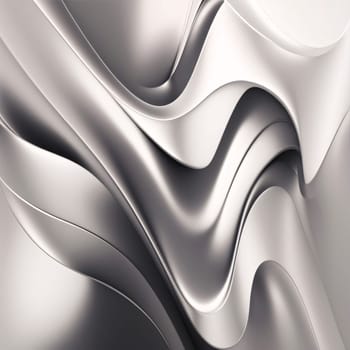 Abstract background design: abstract metallic background with smooth lines in gray colors. 3d render