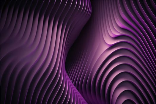 Abstract background design: Purple abstract background with wavy lines. 3d render illustration