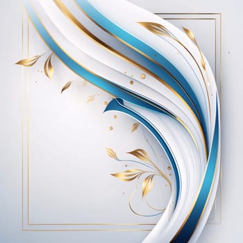Abstract background design: Abstract background with gold and blue elements. Vector illustration for your design
