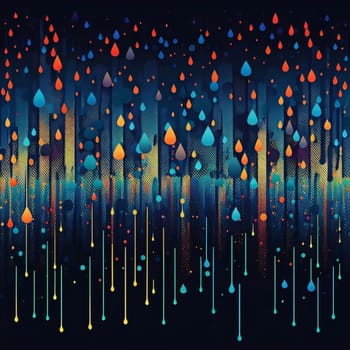 Abstract background design: abstract background with colorful drops and waves, vector illustration eps10