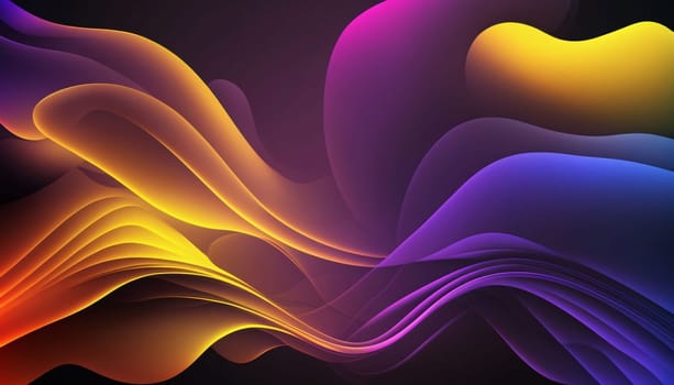 Abstract background design: abstract background with purple and orange wavy lines, vector illustration