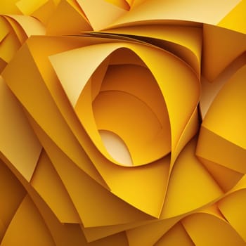 Abstract background design: Abstract background with yellow paper sheets. 3d render, 3d illustration