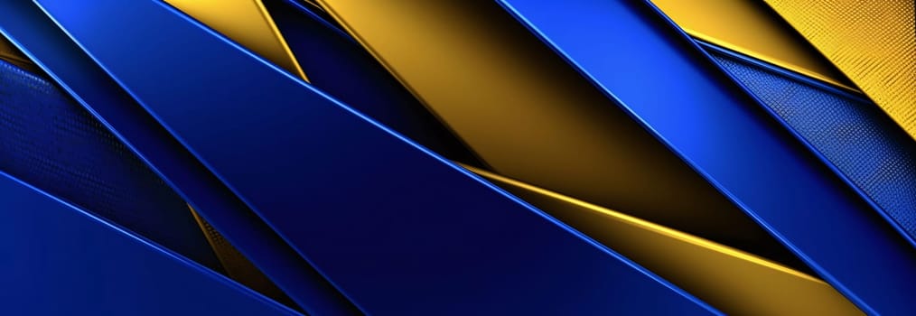 Abstract background design: Abstract blue and yellow metallic background. 3D illustration. 3D CG. High resolution
