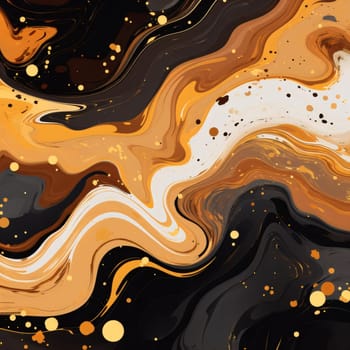 Abstract background design: Marble abstract background with gold and black stains. Vector illustration.