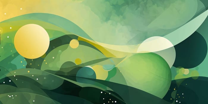 Abstract background design: Abstract background with green, yellow and blue colors. Vector illustration.
