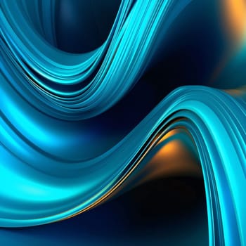Abstract background design: abstract background with smooth lines in blue and orange colors, computer generated images