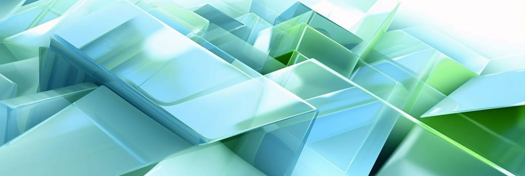 Abstract background design: Glossy glass squares abstract background, 3d render geometric design