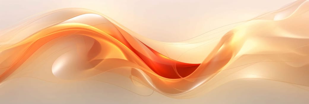 Abstract background design: abstract background with smooth lines in orange and white colors, 3d render