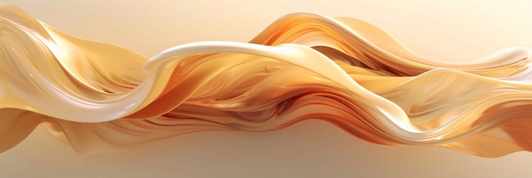Abstract background design: 3d rendering of abstract wavy silk fabric background. Smooth elegant golden silk texture.