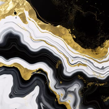 Abstract background design: Marble patterned texture background. Marbling artwork for design. Agate ripple pattern. Gold and black.