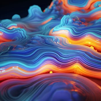 Abstract background design: 3d render, abstract background with colorful liquid waves, computer generated images