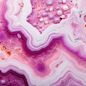 Abstract background design: Abstract background of pink agate with pearls. 3d rendering