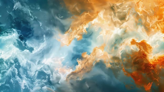 The sky was filled with ominous cumulus clouds, creating a stormy atmosphere. The landscape looked dark as the clouds blocked the sun, hinting at the imminent downpour AIG50