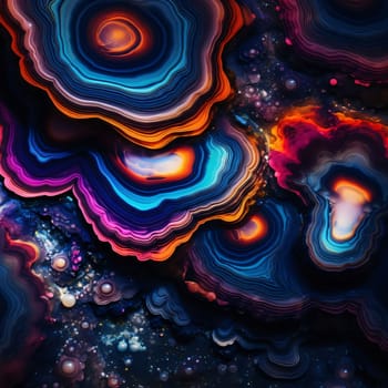 Abstract background design: abstract background with blue, red, orange, purple and black colors