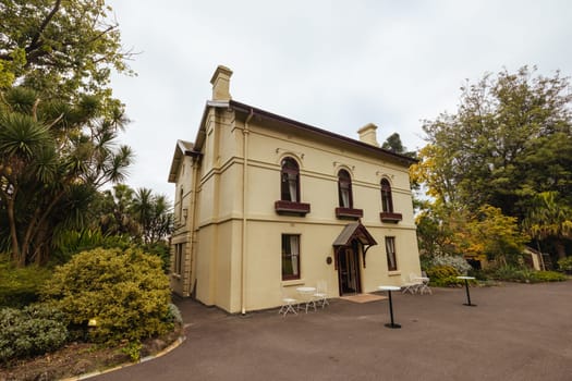 Gardens House at Royal Botanic Gardens Victoria on a cool autumn morning in Melbourne, Victoria, Australia