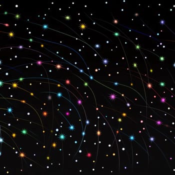 Abstract background design: abstract background with stars and sparkles on a black background.