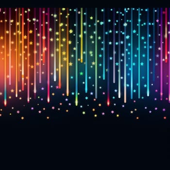 Abstract background design: Rainbow background with stars. Vector illustration for your graphic design.