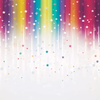 Abstract background design: Colorful background with stars and bokeh effect. Vector illustration.