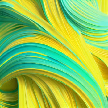 Abstract background design: abstract background with smooth wavy lines in green and yellow colors