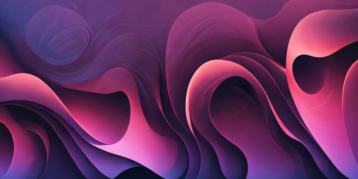 Abstract background design: Abstract background with purple and pink curved lines. 3d rendering, 3d illustration.