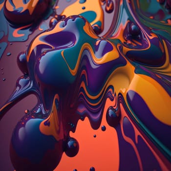 Abstract background design: 3d render, abstract liquid background, colorful liquid paint, fluid art