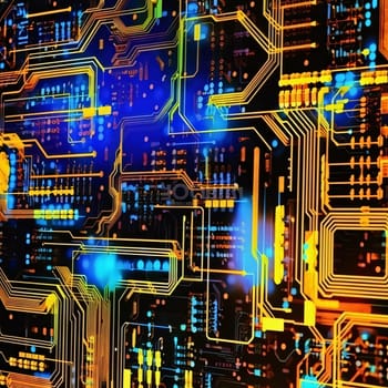 Abstract background design: Circuit board. Electronic computer hardware technology. 3d rendering abctract background