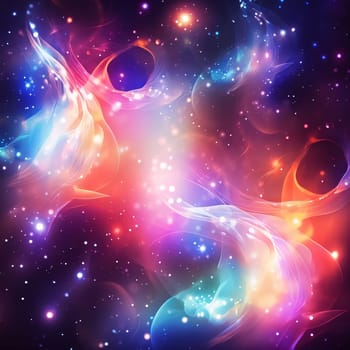 Abstract background design: Abstract colorful background with stars and nebula. Vector illustration for your design