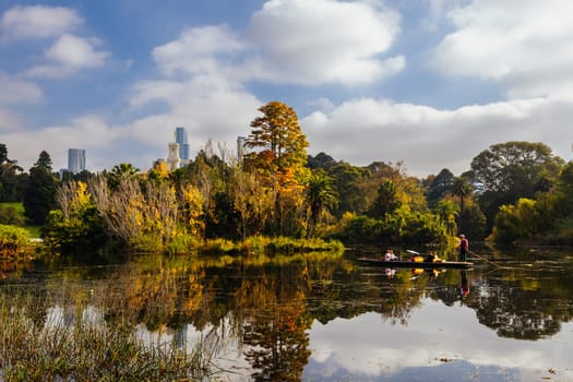 Royal Botanic Gardens Victoria on a cool autumn morning in Melbourne, Victoria, Australia