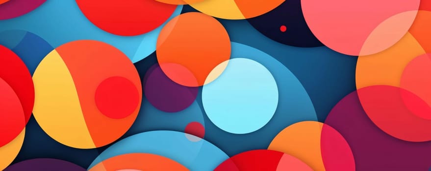 Abstract background design: Colorful abstract background with circles. Vector design for banner, flyer or presentation