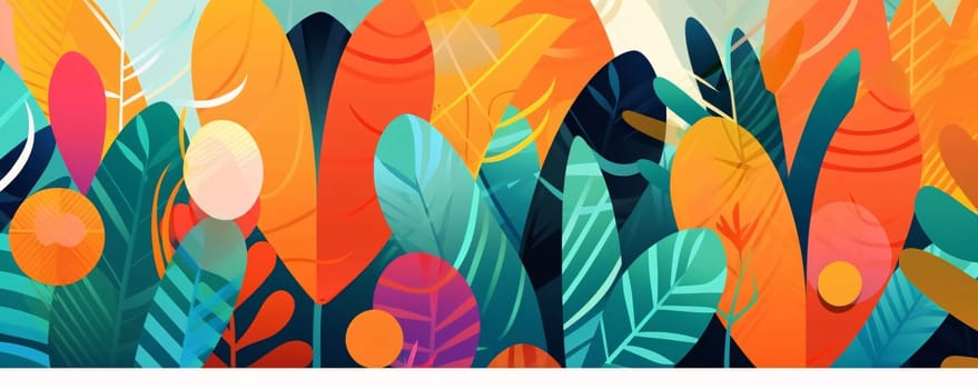 Abstract background design: Seamless pattern with tropical leaves. Vector illustration for your design