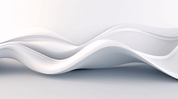 Abstract background design: Abstract white wavy background. 3d rendering, 3d illustration.