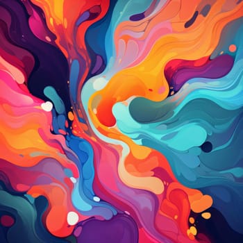 Abstract background design: Colorful Abstract Background. Acrylic Color Swirls. Vector Illustration