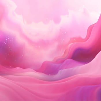 Abstract background design: abstract background with pink and purple waves and stars, vector illustration