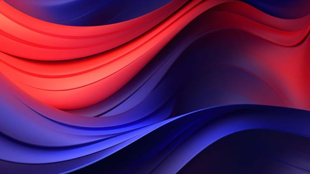 Abstract background design: abstract background with smooth wavy lines in blue and red colors