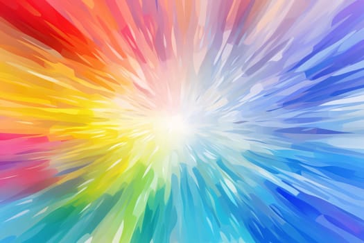 Abstract background design: abstract background with rainbow colors and rays of light - vector illustration