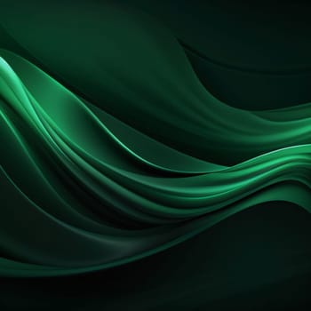 Abstract background design: Abstract green background with smooth lines in it. 3d render illustration