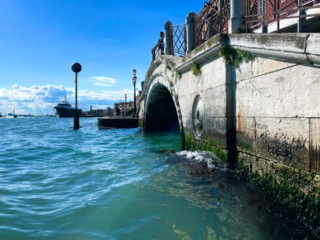 Italy, April 25, 2024. The Grand Canal or Grand Canal is the most famous canal in Venice on Rialto Island, one of the city's main transport routes. High quality photo