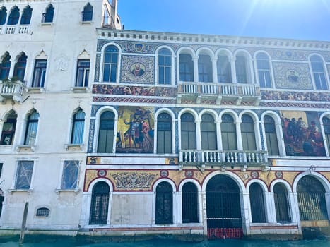 Italy, April 25, 2024. The Grand Canal or Grand Canal is the most famous canal in Venice on Rialto Island, one of the city's main transport routes. High quality photo