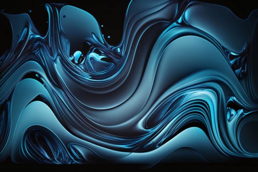 Abstract background design: Abstract blue wavy background. 3d rendering, 3d illustration.