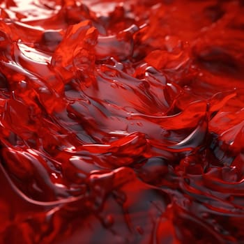 Abstract background design: Red paint splashing close up. Abstract background. 3d rendering